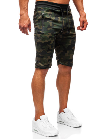 Men's Camo Sweat Shorts Khaki Bolf HL9217