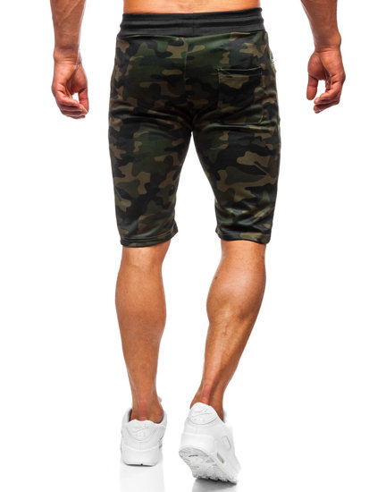 Men's Camo Sweat Shorts Khaki Bolf HL9217