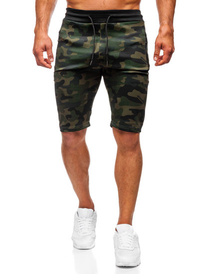 Men's Camo Sweat Shorts Khaki Bolf HL9217