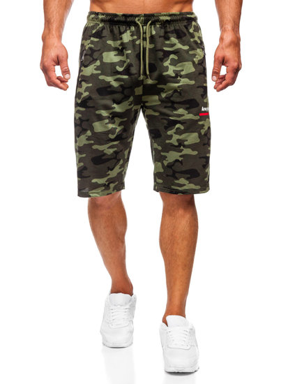 Men's Camo Sweat Shorts Khaki Bolf HW2638