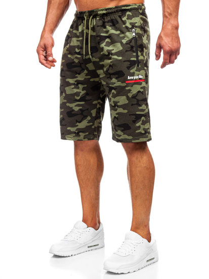 Men's Camo Sweat Shorts Khaki Bolf HW2638