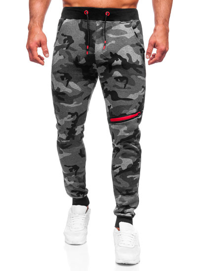 Men's Camo Sweatpants Graphite Bolf KK04