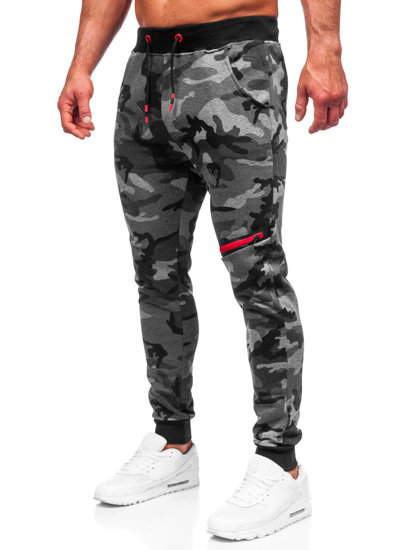 Men's Camo Sweatpants Graphite Bolf KK04