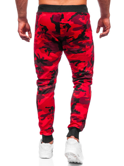 Men's Camo Sweatpants Red Bolf KK04