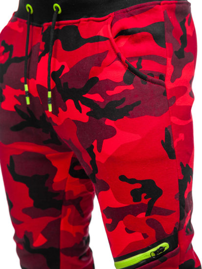 Men's Camo Sweatpants Red Bolf KK04