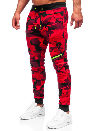 Men's Camo Sweatpants Red Bolf KK04