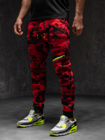 Men's Camo Sweatpants Red Bolf KK04A1