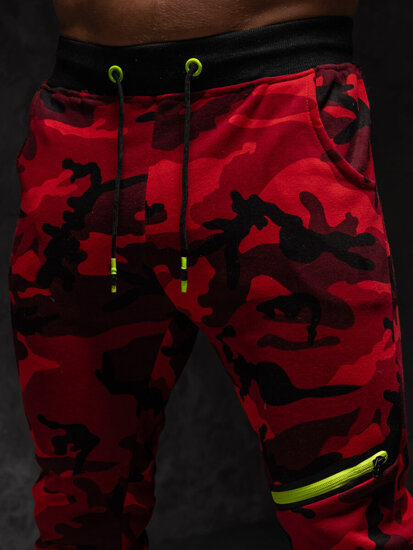 Men's Camo Sweatpants Red Bolf KK04A1