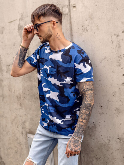 Men's Camo T-shirt Blue Bolf S807A1