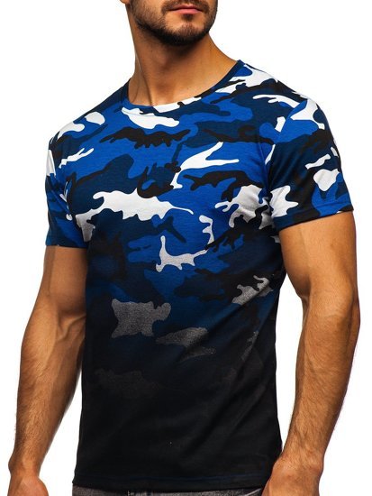 Men's Camo T-shirt Blue Bolf S808