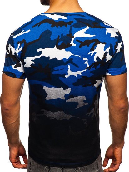 Men's Camo T-shirt Blue Bolf S808