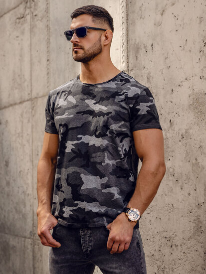 Men's Camo T-shirt Graphite Bolf S807A1