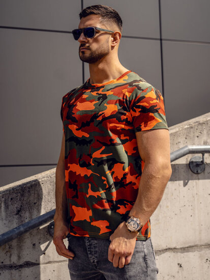 Men's Camo T-shirt Green-Orange Bolf S807A1