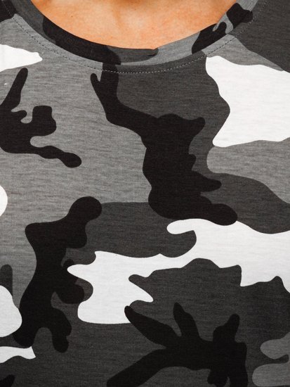 Men's Camo T-shirt Grey Bolf S807