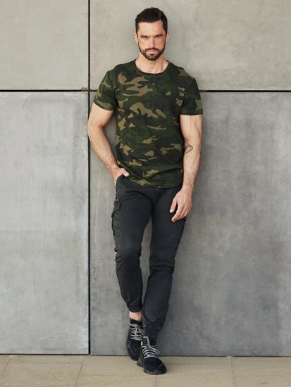 Men's Camo T-shirt Khaki Bolf S807