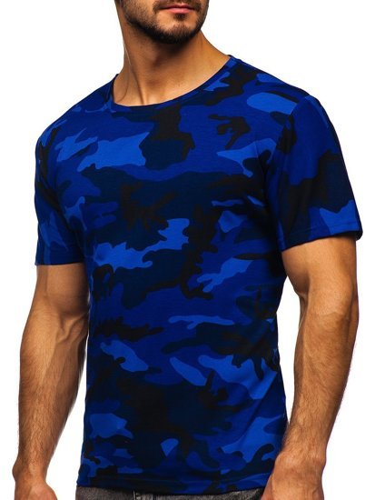 Men's Camo T-shirt Navy Blue Bolf S807