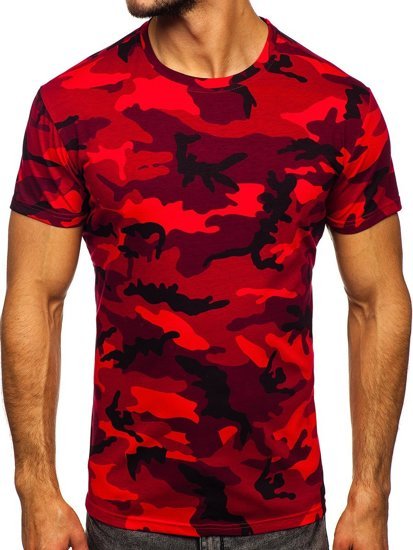 Men's Camo T-shirt Red Bolf S807