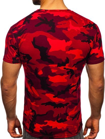 Men's Camo T-shirt Red Bolf S807