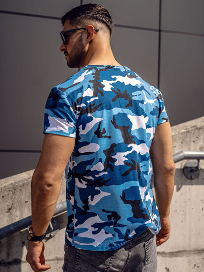 Men's Camo T-shirt Sky Blue Bolf S807A1