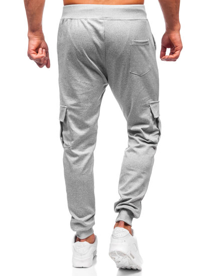 Men's Cargo Jogger Sweatpants Grey Bolf 8K1130