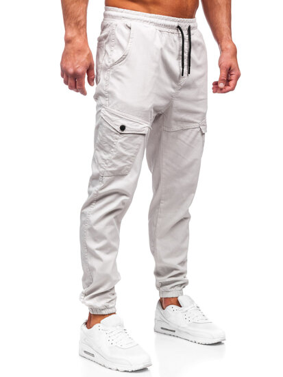 Men's Cargo Joggers Beige Bolf 384