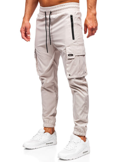 Men’s Cargo Joggers Beige Bolf HSS298