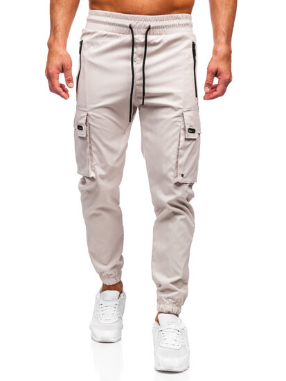 Men’s Cargo Joggers Beige Bolf HSS298