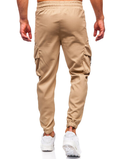 Men’s Cargo Joggers Beige Bolf HSS299