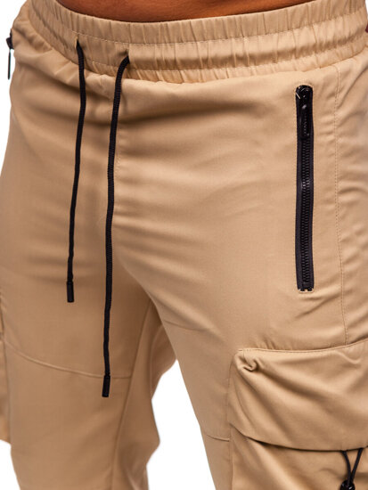 Men’s Cargo Joggers Beige Bolf HSS299