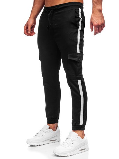 Men's Cargo Joggers Black Bolf 0012