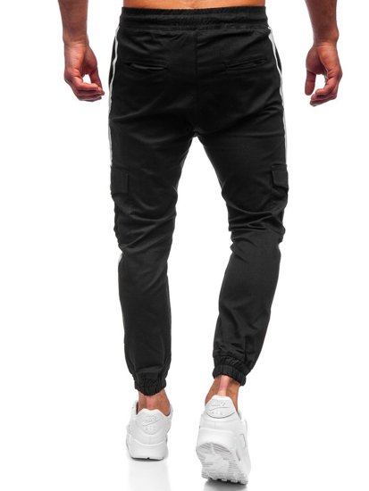 Men's Cargo Joggers Black Bolf 0012