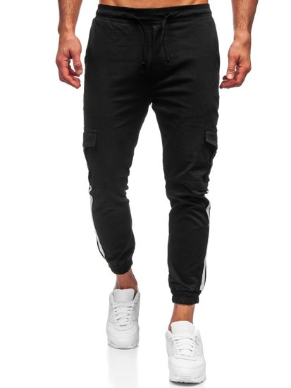 Men's Cargo Joggers Black Bolf 0012