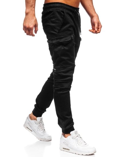 Men's Cargo Joggers Black Bolf 0475