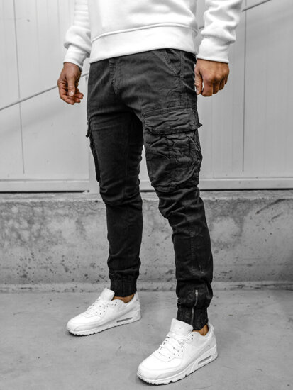 Men's Cargo Joggers Black Bolf 2233A