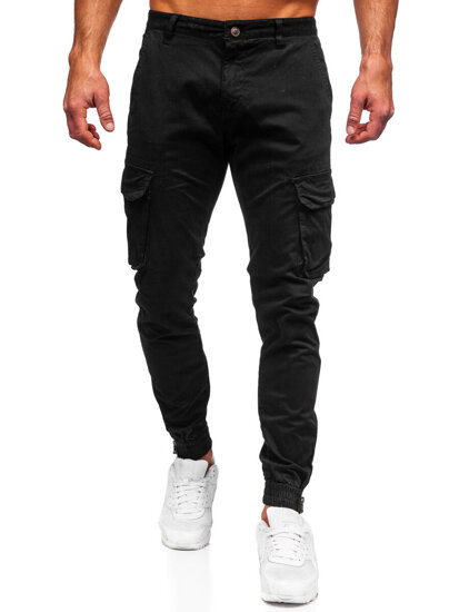 Men's Cargo Joggers Black Bolf 77322