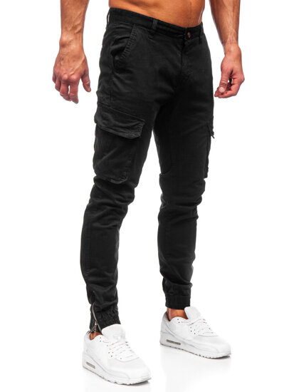 Men's Cargo Joggers Black Bolf 77322