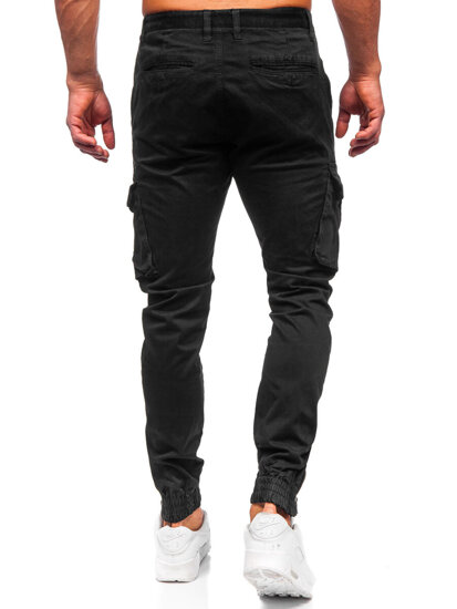 Men's Cargo Joggers Black Bolf 77322