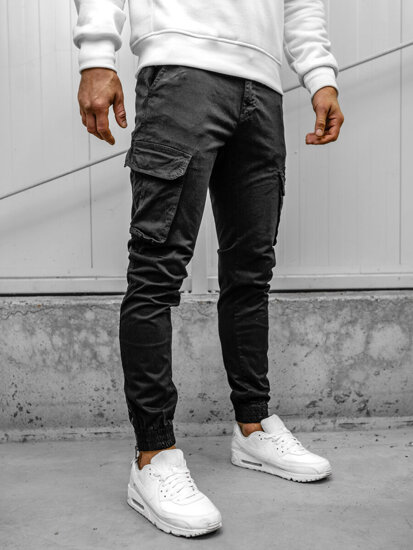 Men's Cargo Joggers Black Bolf 77322A