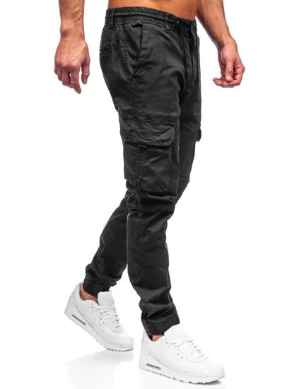 Men's Cargo Joggers Black Bolf 8956