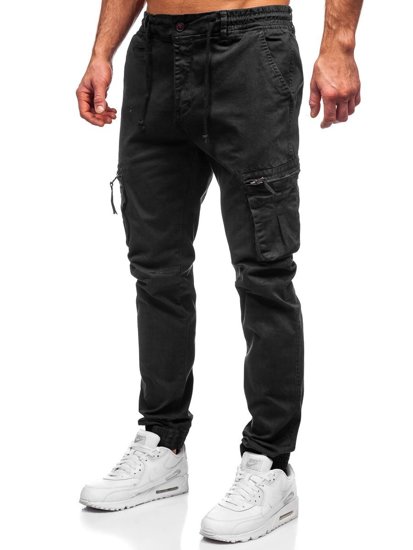 Men's Cargo Joggers Black Bolf 8983