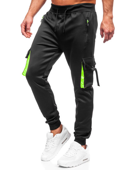 Men's Cargo Joggers Black Bolf 8K1116