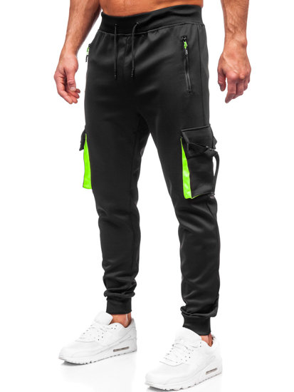 Men's Cargo Joggers Black Bolf 8K1116