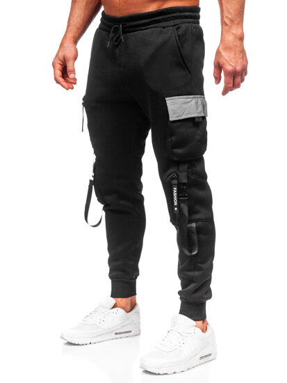 Men's Cargo Joggers Black Bolf HSS020