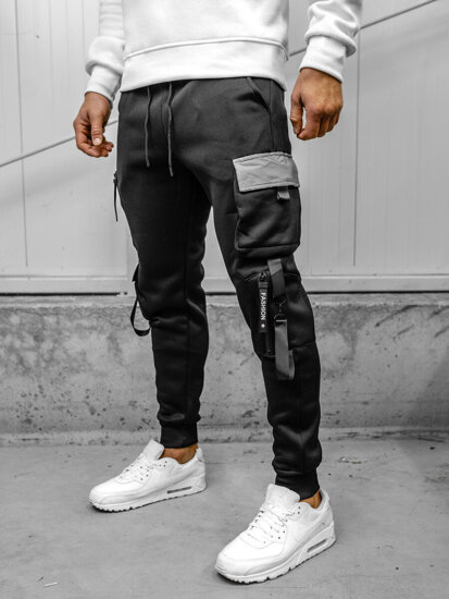 Men's Cargo Joggers Black Bolf HSS020A