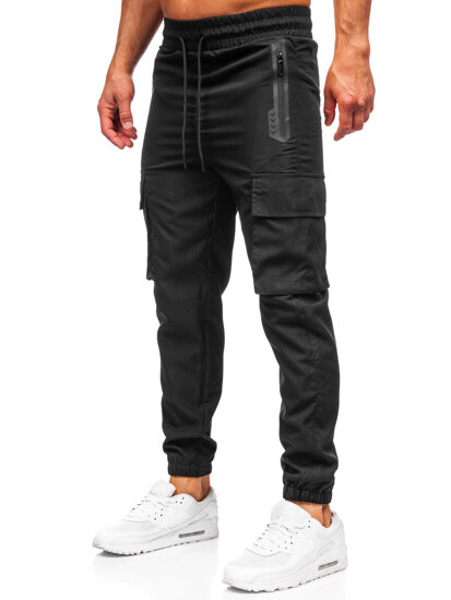 Men’s Cargo Joggers Black Bolf HSS297