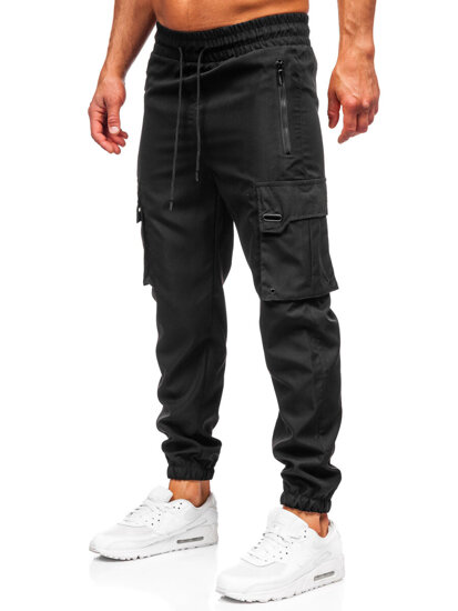 Men’s Cargo Joggers Black Bolf HSS298