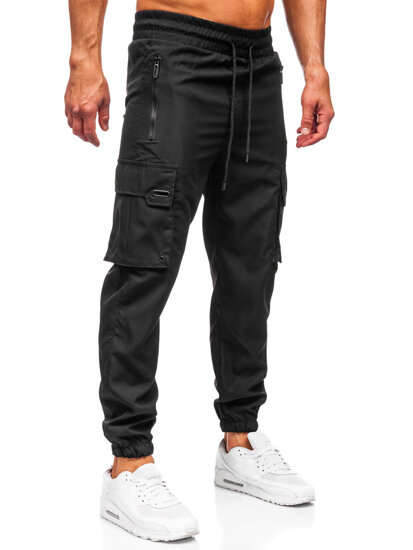 Men’s Cargo Joggers Black Bolf HSS298