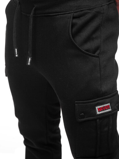 Men's Cargo Joggers Black Bolf HY-809