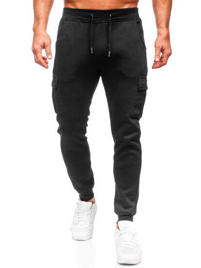 Men's Cargo Joggers Black Bolf HY-809