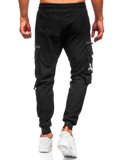 Men’s Cargo Joggers Black Bolf K12